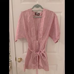 Reformation red and white stripe dress